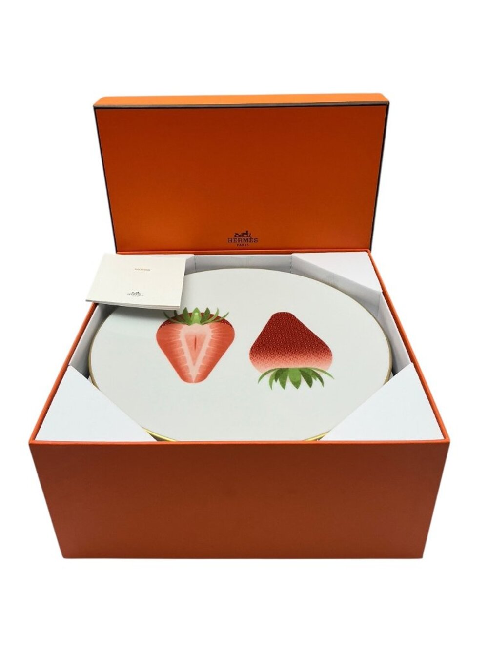 HERMES KAORUMI PORCELAIN FRUIT PLATES SET OF 6 BNIB